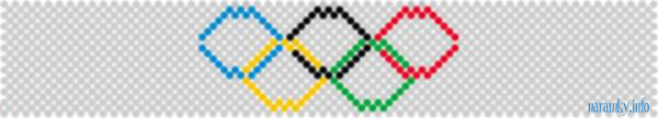 Olympijské kruhy, délka náramku 119 řad