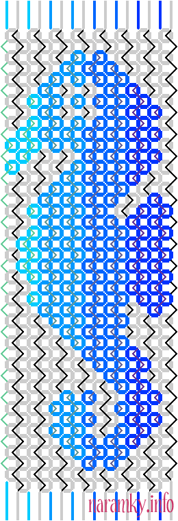 Mosk konk ze 16 nit, diagram